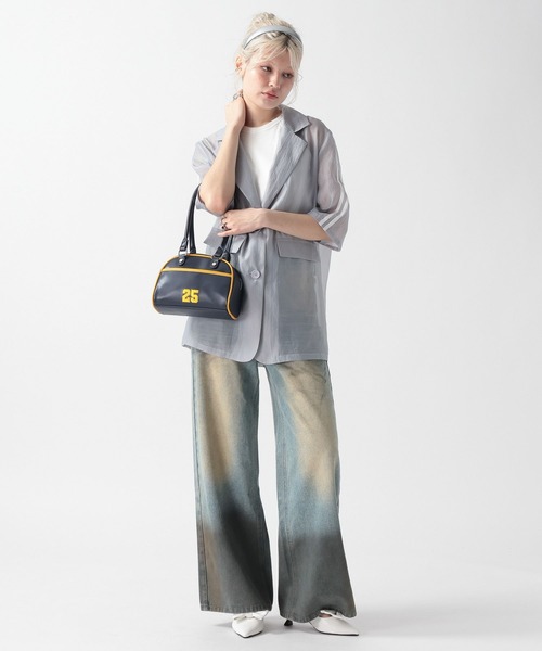 FOREVER 21(フォーエバー トゥエンティーワン)の「【2025SS】半袖シアーラインジャケット(テーラードジャケット・レディース・グレー/ブラック・FREE)」の15枚目の写真