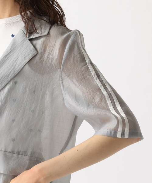 FOREVER 21(フォーエバー トゥエンティーワン)の「【2025SS】半袖シアーラインジャケット(テーラードジャケット・レディース・グレー/ブラック・FREE)」の5枚目の写真