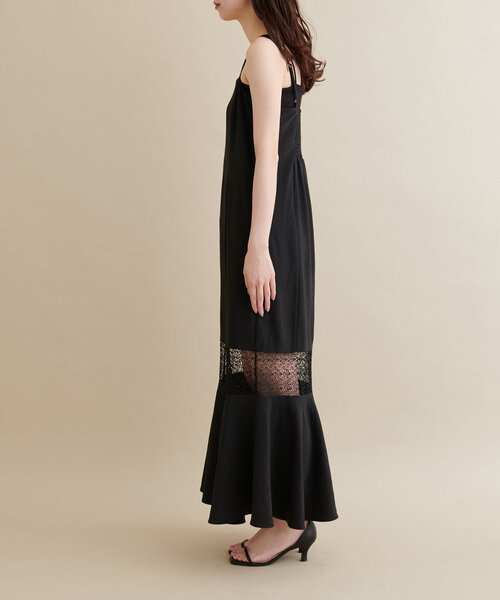 natural couture（ナチュラルクチュール）の「【大人ナチュ】レース切り替えキャミワンピース（ワンピース・レディース・オフホワイト/ブラック・FREE）」の21枚目の写真