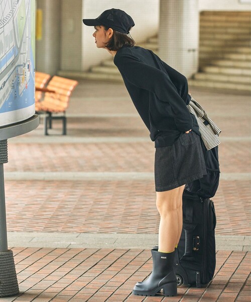 AIGLE(エーグル)の「吸水速乾 ロングスリーブワッフル長袖Tシャツ RP(Tシャツ/カットソー・メンズ・ブラック/モスグリーン・S/M/L/XL)」の5枚目の写真