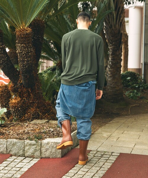 AIGLE(エーグル)の「吸水速乾 ロングスリーブワッフル長袖Tシャツ RP(Tシャツ/カットソー・メンズ・ブラック/モスグリーン・S/M/L/XL)」の9枚目の写真