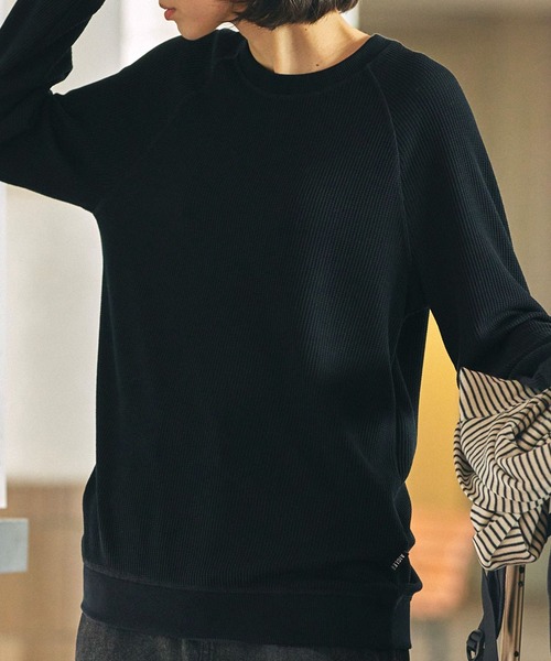 AIGLE(エーグル)の「吸水速乾 ロングスリーブワッフル長袖Tシャツ RP(Tシャツ/カットソー・メンズ・ブラック/モスグリーン・S/M/L/XL)」の15枚目の写真