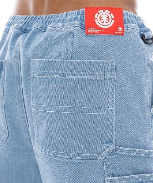 ELEMENT(エレメント)の「ELEMENT メンズ SHOD SHORTS W9 ショートパンツ 【2025年春夏モデル】/エレメントビッグシルエットウエストゴムショートパンツ(その他パンツ・メンズ・ブラック/インディゴブルー/ブルー系その他・MEDIUM/LARGE/X-LARGE)」の9枚目の写真