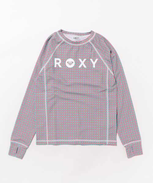 ROXY（ロキシー）の「MINI RASHIE L/S /ロキシーキッズUVケア長袖ラッシュガード（水着）（ラッシュガード・キッズ・ブラック/ホワイト/ターコイズブルー・120/130/140/150/110）」の3枚目の写真