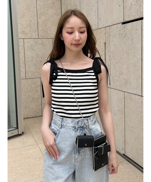 FRAY I.D（フレイアイディー）の「ハイウエストワイドデニムパンツ（デニムパンツ・レディース・ブラック/ライトブルー・0/1/00）」の3枚目の写真