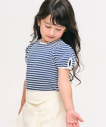 apres les cours | 【ジュニア対応】バックリボン・袖リボン半袖Tシャツ(Tシャツ/カットソー)