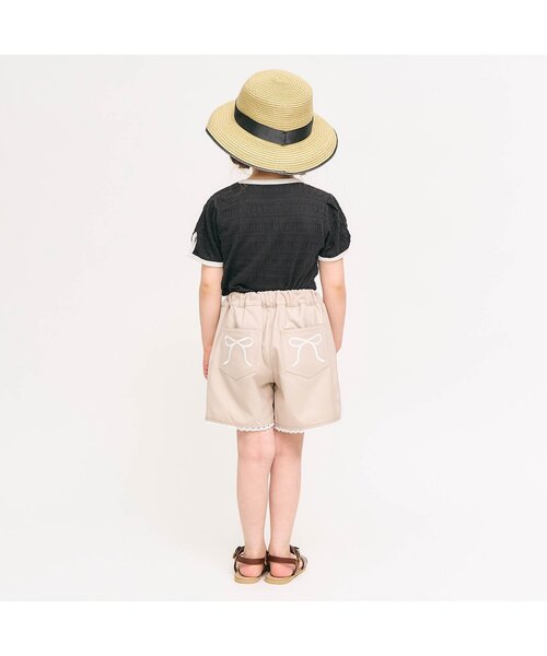 apres les cours（アプレレクール）の「【ジュニア対応】バックリボン・袖リボン半袖Tシャツ（Tシャツ/カットソー・キッズ・ブラック/ブルー/その他2/ピンク/レッド・80/90/100/110/120/130/140）」の7枚目の写真