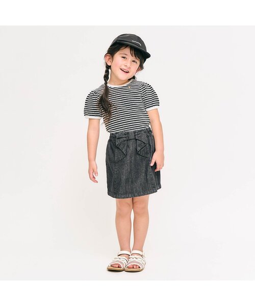 apres les cours（アプレレクール）の「【ジュニア対応】バックリボン・袖リボン半袖Tシャツ（Tシャツ/カットソー・キッズ・ブラック/ブルー/その他2/ピンク/レッド・80/90/100/110/120/130/140）」の10枚目の写真