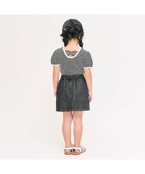 apres les cours（アプレレクール）の「【ジュニア対応】バックリボン・袖リボン半袖Tシャツ（Tシャツ/カットソー・キッズ・ブラック/ブルー/その他2/ピンク/レッド・80/90/100/110/120/130/140）」の11枚目の写真