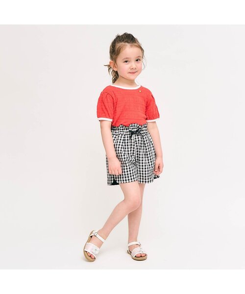 apres les cours（アプレレクール）の「【ジュニア対応】バックリボン・袖リボン半袖Tシャツ（Tシャツ/カットソー・キッズ・ブラック/ブルー/その他2/ピンク/レッド・80/90/100/110/120/130/140）」の13枚目の写真