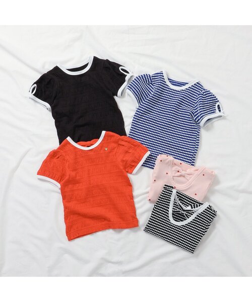 apres les cours（アプレレクール）の「【ジュニア対応】バックリボン・袖リボン半袖Tシャツ（Tシャツ/カットソー・キッズ・ブラック/ブルー/その他2/ピンク/レッド・80/90/100/110/120/130/140）」の15枚目の写真