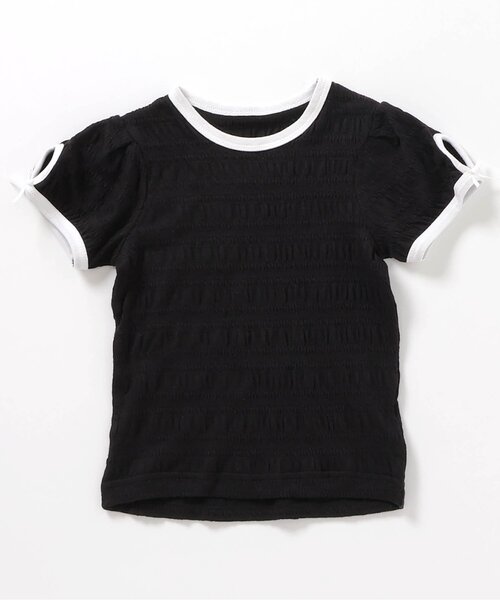 apres les cours（アプレレクール）の「【ジュニア対応】バックリボン・袖リボン半袖Tシャツ（Tシャツ/カットソー・キッズ・ブラック/ブルー/その他2/ピンク/レッド・80/90/100/110/120/130/140）」の17枚目の写真