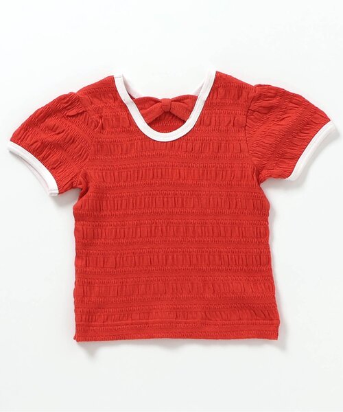 apres les cours（アプレレクール）の「【ジュニア対応】バックリボン・袖リボン半袖Tシャツ（Tシャツ/カットソー・キッズ・ブラック/ブルー/その他2/ピンク/レッド・80/90/100/110/120/130/140）」の18枚目の写真