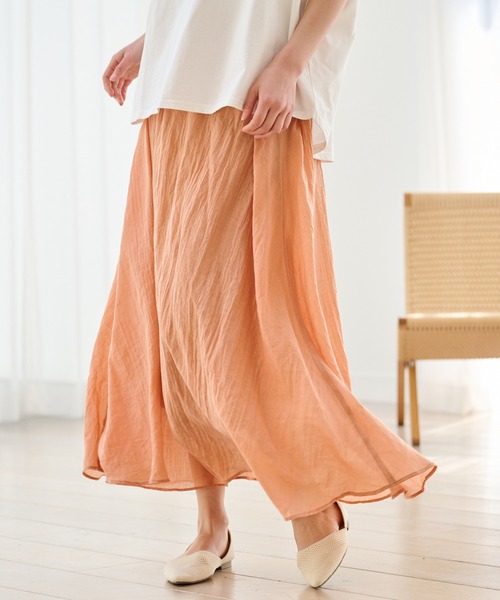 Arnold Palmer（アーノルドパーマー）の「ガーゼ ギャザースカート（スカート・レディース・ライトブルー/グリーン/ベージュ/ネイビー/オレンジ・L/M/S）」の21枚目の写真