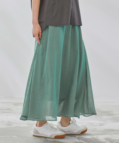 Arnold Palmer（アーノルドパーマー）の「ガーゼ ギャザースカート（スカート・レディース・ライトブルー/グリーン/ベージュ/ネイビー/オレンジ・L/M/S）」の9枚目の写真