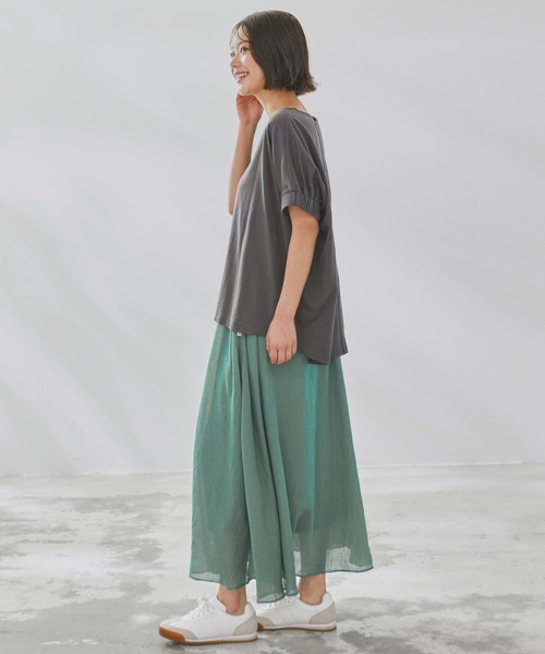 Arnold Palmer（アーノルドパーマー）の「ガーゼ ギャザースカート（スカート・レディース・ライトブルー/グリーン/ベージュ/ネイビー/オレンジ・L/M/S）」の12枚目の写真