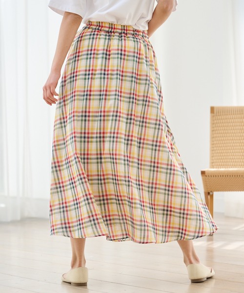 Arnold Palmer（アーノルドパーマー）の「ガーゼ ギャザースカート（スカート・レディース・ライトブルー/グリーン/ベージュ/ネイビー/オレンジ・L/M/S）」の6枚目の写真