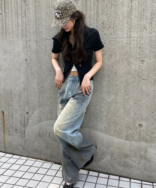 FOREVER 21（フォーエバー トゥエンティーワン）の「【2025SS】ダブルZIPフーディー（パーカー・レディース・ブラック/ナチュラル/ブルー・FREE）」の5枚目の写真