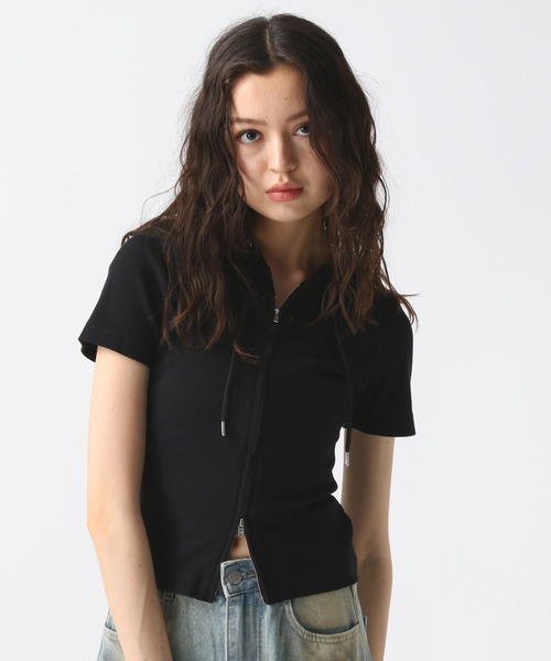 FOREVER 21（フォーエバー トゥエンティーワン）の「【2025SS】ダブルZIPフーディー（パーカー・レディース・ブラック/ナチュラル/ブルー・FREE）」の15枚目の写真