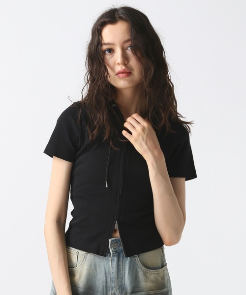 FOREVER 21（フォーエバー トゥエンティーワン）の「【2025SS】ダブルZIPフーディー（パーカー・レディース・ブラック/ナチュラル/ブルー・FREE）」の16枚目の写真