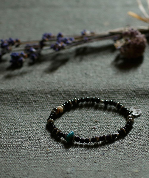Round Onyx Bracelet(オニキス ビーズ ブレスレット