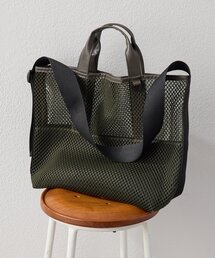 ear PAPILLONNER（イアパピヨネ）の「《400g》ダイヤメッシュ2WAYトートバッグ（トートバッグ）」