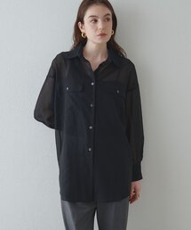美品＊Drawing Numbers スキッパーシャツ　ベージュ系　ゆったり スキッパーシャツ | Drawing Numbers(ドローイングナンバーズ