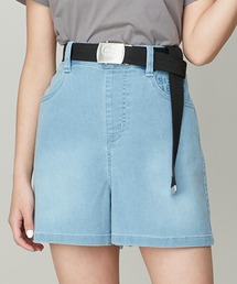 【ウエスト調整可】シンプルストレッチショートパンツ