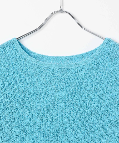 LEPSIM（レプシィム）の「5ゲージメッシュプルオーバーSS　290331（ニット/セーター・レディース・グレイッシュベージュ/ブルー/オレンジ/ブラック/パープル・FREE）」の7枚目の写真