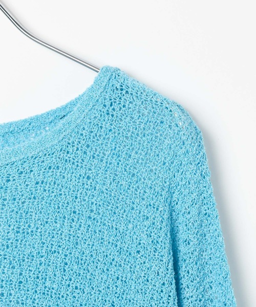 LEPSIM（レプシィム）の「5ゲージメッシュプルオーバーSS　290331（ニット/セーター・レディース・グレイッシュベージュ/ブルー/オレンジ/ブラック/パープル・FREE）」の8枚目の写真