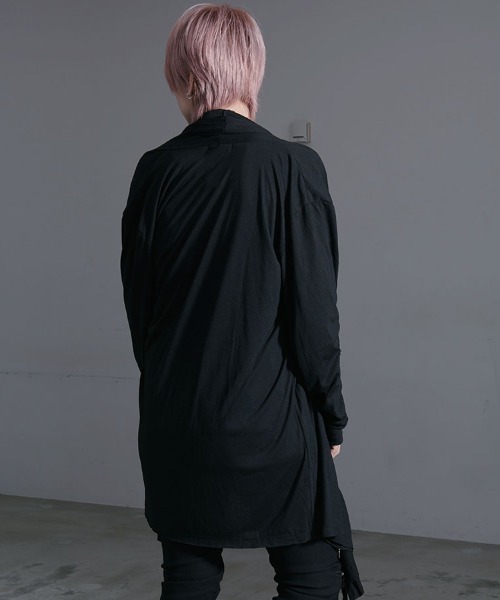 SILVER BULLET(シルバーバレット)の「『Bernings Sho/バーニングショー』ムラドレープカーディガン(カーディガン/ボレロ・メンズ・ブラック×ホワイト/ホワイト×ブラック/ブラック・L/XL/M)」の7枚目の写真