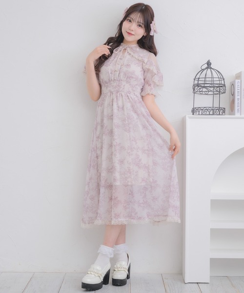 花柄ロング半袖ワンピース（ワンピース）｜ROJITA（ロジータ）の