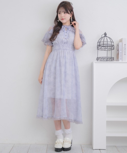 花柄ロング半袖ワンピース（ワンピース）｜ROJITA（ロジータ）の