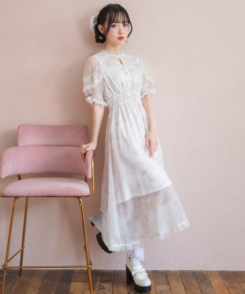 花柄ロング半袖ワンピース（ワンピース）｜ROJITA（ロジータ）の