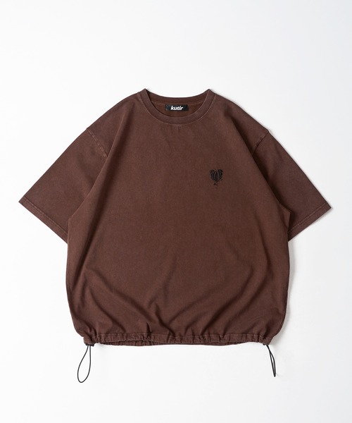 kutir（クティール）の「DRAWSTRING VINTAGELIKE ASSORTED TEE/ドローコードヴィンテージライクアソートTEE（Tシャツ/カットソー・メンズ・ホワイト系その他2/ブラック系その他3/ブラック系その他5/レッド系その他4/ホワイト系その他5/ブラック系その他2/ブラック/ブラウン/レッド/ホワイト系その他3/ブラック系その他4/ブラウン系その他3・MEDIUM/LARGE）」の9枚目の写真