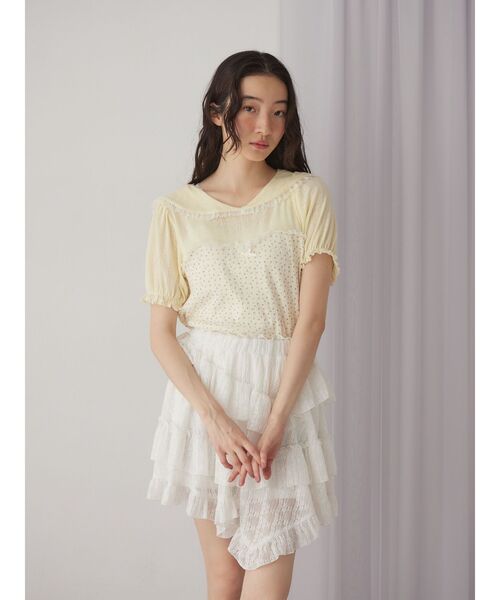 petit flowerセーラートップス（Tシャツ/カットソー）｜merry