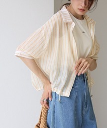 ストライプドロストシャツ