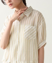 ストライプドロストシャツ