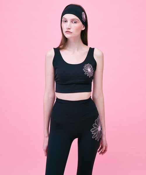 Mardi Mercredi（マルディメクルディ）の「BEURRE ULTIMATE COMFORT wide headband theflower（ヘアバンド・レディース・ネイビー/ブラック×ピンク・FREE）」の10枚目の写真