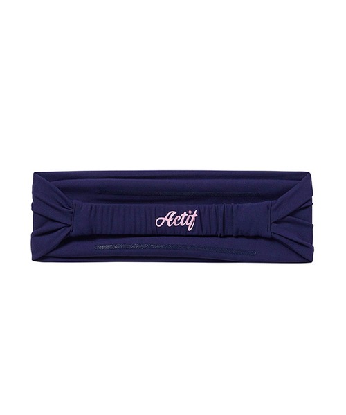 Mardi Mercredi（マルディメクルディ）の「BEURRE ULTIMATE COMFORT wide headband theflower（ヘアバンド・レディース・ネイビー/ブラック×ピンク・FREE）」の7枚目の写真