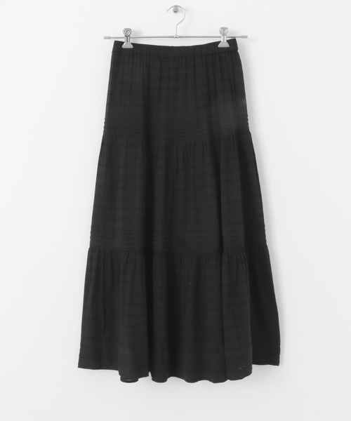 ITEMS URBANRESEARCH（アイテムズ アーバンリサーチ）の「コットンティアードスカート（スカート・レディース・ブラック/ホワイト・FREE）」の14枚目の写真