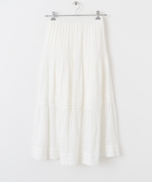 ITEMS URBANRESEARCH（アイテムズ アーバンリサーチ）の「コットンティアードスカート（スカート・レディース・ブラック/ホワイト・FREE）」の15枚目の写真