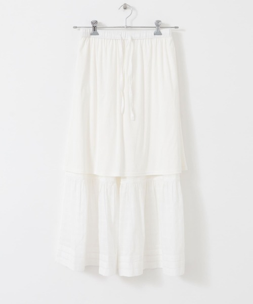 ITEMS URBANRESEARCH（アイテムズ アーバンリサーチ）の「コットンティアードスカート（スカート・レディース・ブラック/ホワイト・FREE）」の18枚目の写真