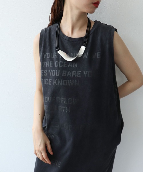 Cepica（セピカ）の「フリンジヘムロゴワンピース（ワンピース・レディース・グレー/ベージュ・FREE）」の5枚目の写真