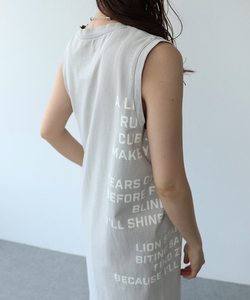 Cepica（セピカ）の「フリンジヘムロゴワンピース（ワンピース・レディース・グレー/ベージュ・FREE）」の13枚目の写真