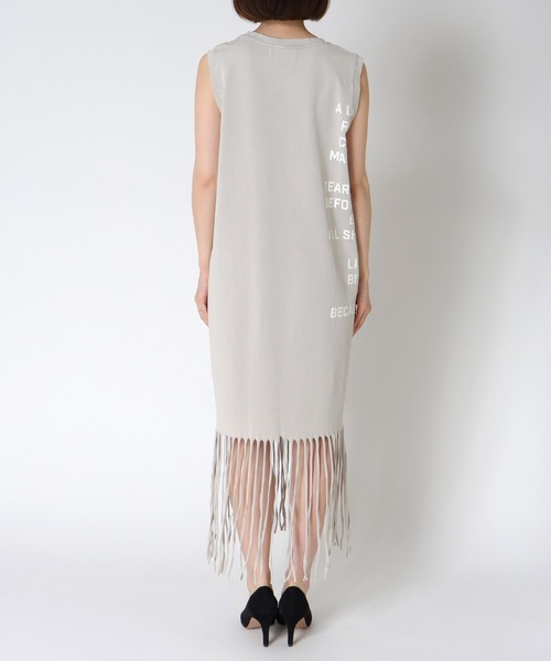 Cepica（セピカ）の「フリンジヘムロゴワンピース（ワンピース・レディース・グレー/ベージュ・FREE）」の16枚目の写真