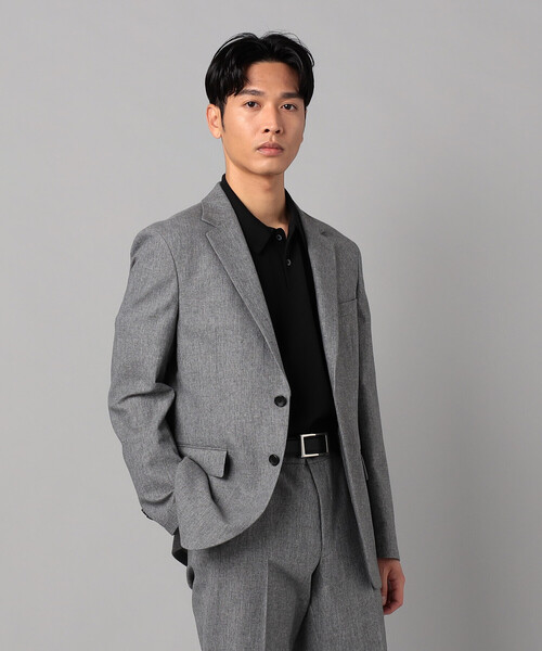 COMME CA MEN（コムサメン）の「【セットアップ対応】高通気杢カラミドビーストレッチ シングルテーラードジャケット（テーラードジャケット・メンズ・グレー/ネイビー・L/S/M）」の2枚目の写真