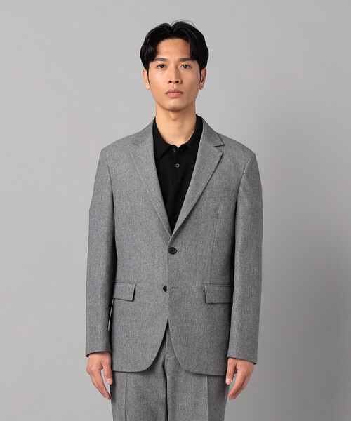 COMME CA MEN（コムサメン）の「【セットアップ対応】高通気杢カラミドビーストレッチ シングルテーラードジャケット（テーラードジャケット・メンズ・グレー/ネイビー・L/S/M）」の6枚目の写真