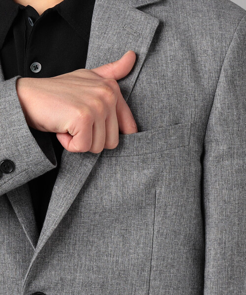 COMME CA MEN（コムサメン）の「【セットアップ対応】高通気杢カラミドビーストレッチ シングルテーラードジャケット（テーラードジャケット・メンズ・グレー/ネイビー・L/S/M）」の10枚目の写真