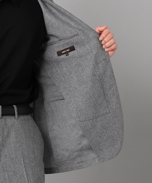 COMME CA MEN（コムサメン）の「【セットアップ対応】高通気杢カラミドビーストレッチ シングルテーラードジャケット（テーラードジャケット・メンズ・グレー/ネイビー・L/S/M）」の14枚目の写真